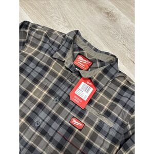 Milwaukee M551G-XLGridiron Flannel Shirt - Gray - XL # Workwear